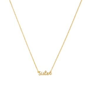 New - Sophie Harper “Sister” Pendant Necklace - Gold - Beautifully Designed